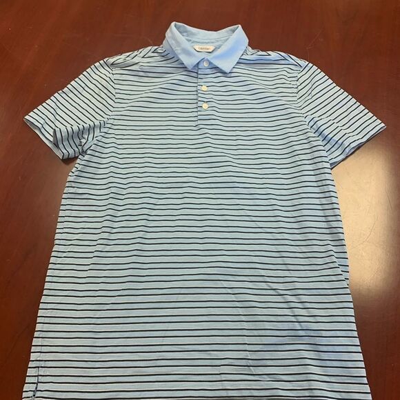 Calvin Klein Striped Polo Shirt Mens sz M - Picture 1 of 2